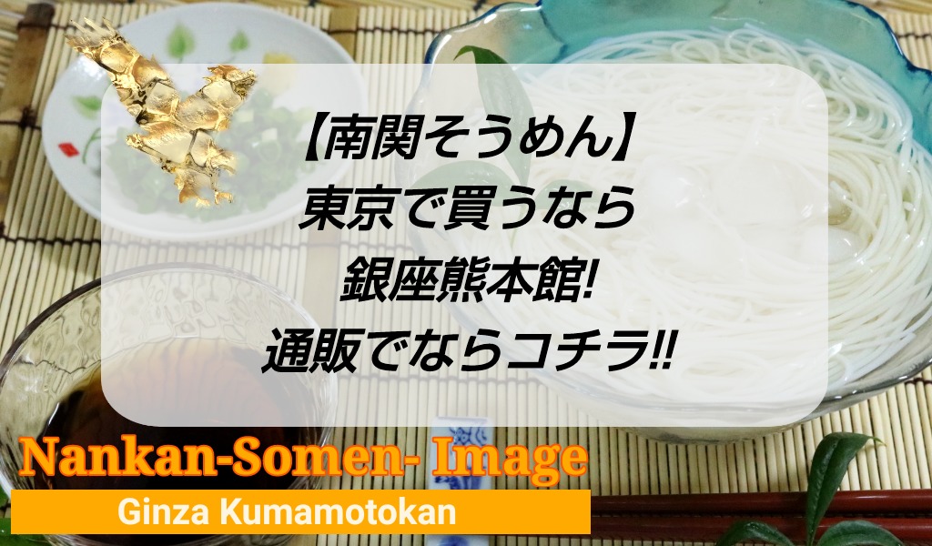 【南関そうめん】東京で買うなら銀座熊本館!通販でならコチラ!!のアイキャッチ画像です。