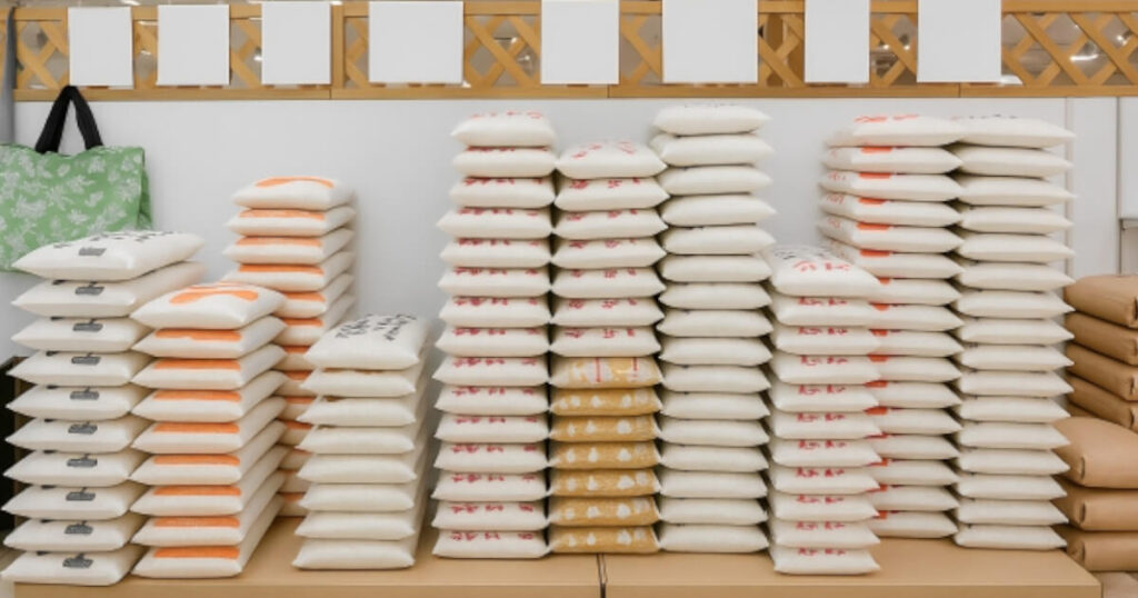 様々なもち米をイメージした画像です。